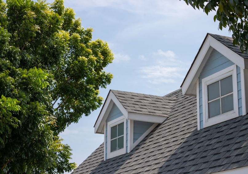 A beautiful roof on a home.